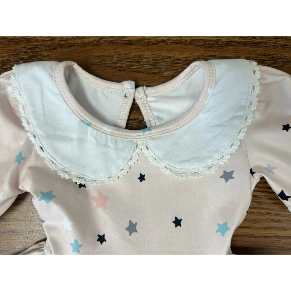 12-18m Eliza Cate & Company Twirl Dress Bloomers NWT Stars Peter Pan Collar‎